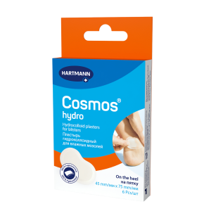 Купить: Cosmos Hydro 6 шт пластырь гидроколлоидный от влажных мозолей на пятку 75 мм х 45 мм