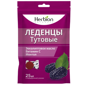 Купить: Хербион леденцы 25 шт тутовые