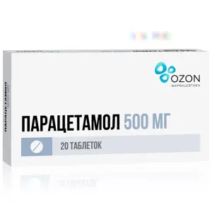 Купить Парацетамол 500 мг 20 шт таблетки