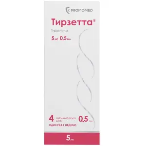 Купить Тирзетта 5 мг 0,5 мл 4 шт раствор для подкожного введения шприцы в автоинжекторах