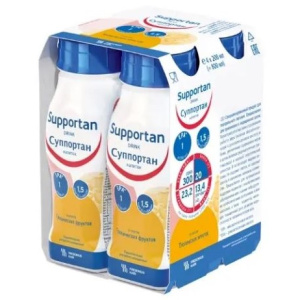 Купить: Суппортан 200 мл 4 шт напиток вкус тропических фруктов