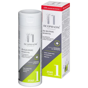 Купить: Псорилом Zn-Баланс 200 мл шампунь от перхоти для чувствительной кожи головы