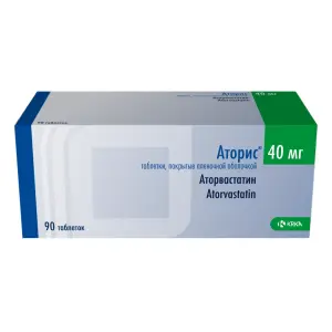 Купить Аторис 40 мг 90 шт таблетки покрытые пленочной оболочкой