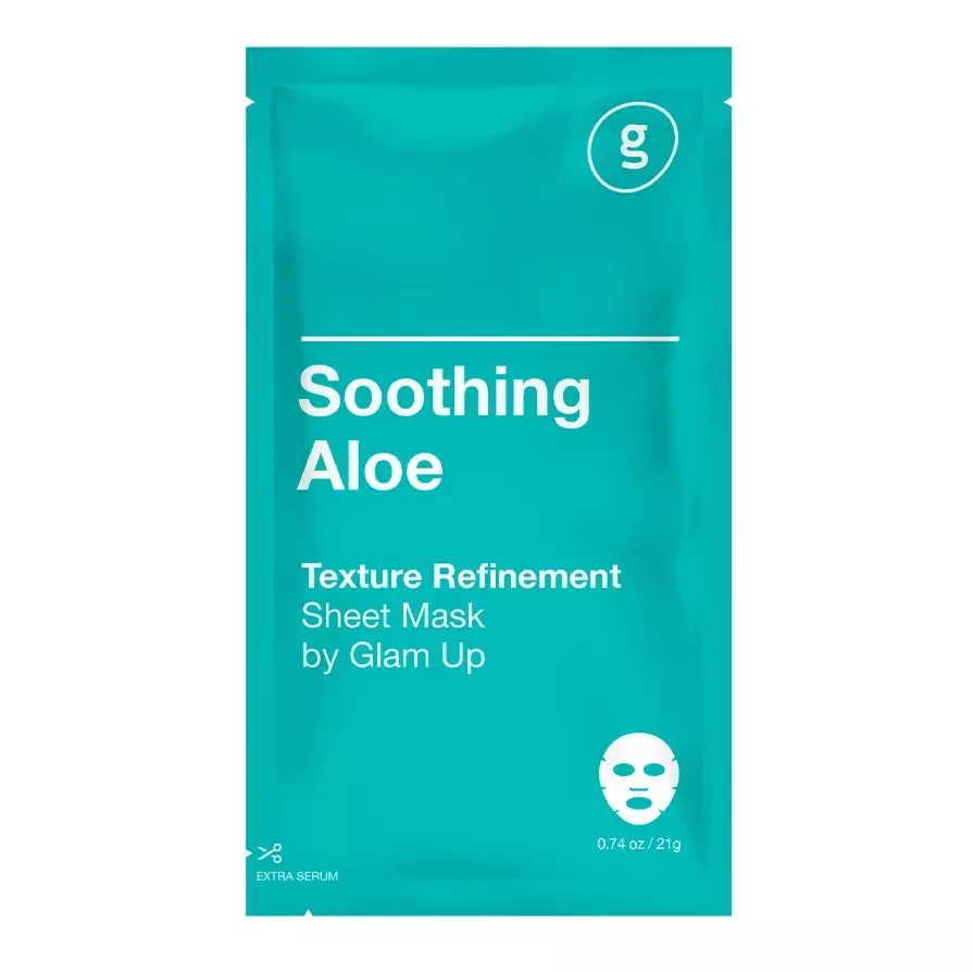 Купить Glam Up 21 г маска тканевая успокаивающая с экстрактом алоэ