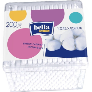Купить: Bella Cotton 200 шт ватные палочки банка