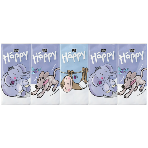 Купить: Bella Baby Happy 10 х 10 шт бумажные носовые платочки трехслойные