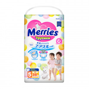 Купить: Merries 38 шт трусики-подгузники размер XL (12-22 кг)