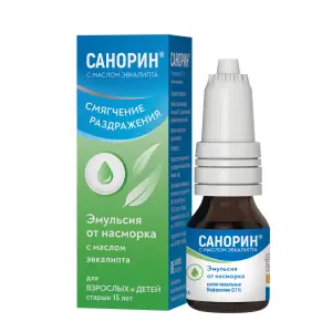 Купить Санорин с маслом эвкалипта 0,1% 10 мл эмульсия от насморка капли назальные