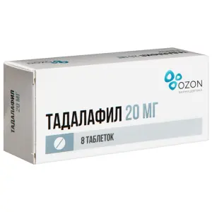 Купить Тадалафил 20 мг 8 шт таблетки покрытые пленочной оболочкой