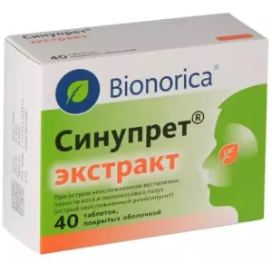 Купить Синупрет Экстракт 40 шт таблетки покрытые оболочкой