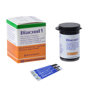 Купить: Diacont 1 50 шт тест-полоски к глюкометру