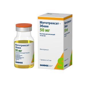 Купить: Метотрексат-Эбеве 10 мг/мл 5 мл 1 шт раствор для инъекций флакон