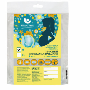 Купить: Пелигрин 2 шт трусики стерильные гинекологические сетчатые одноразовые размер М