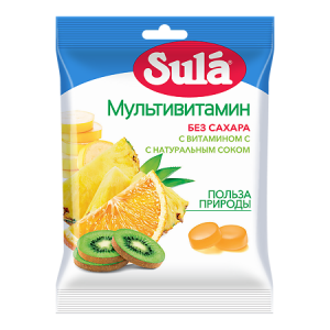 Купить: Sula 60 г леденцы без сахара мультивитамины