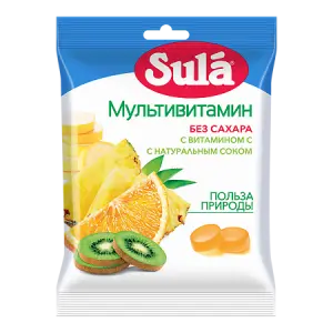 Купить Sula 60 г леденцы без сахара мультивитамины