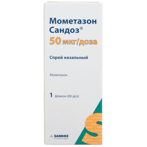 Купить: Мометазон Сандоз 50 мкг 60 доз спрей назальный дозированный