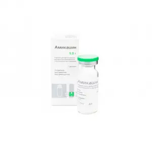 Купить Амикацин 1000 мг 1 шт флакон порошок для приготовления раствора для внутривенного и внутримышечного введения