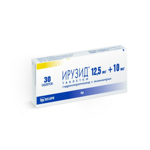 Купить: Ирузид 12,5 мг + 10 мг 30 шт таблетки