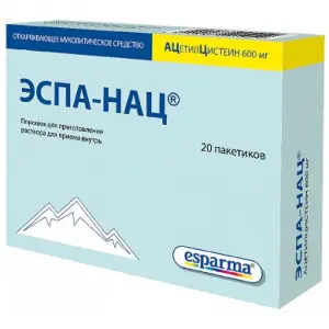 Купить Эспа-Нац 600 мг 20 шт порошок для приготовления раствора для приема внутрь пакет 3 г