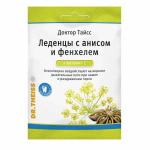 Купить: Доктор Тайсс 50 г леденцы от кашля витамин C анис и фенхель