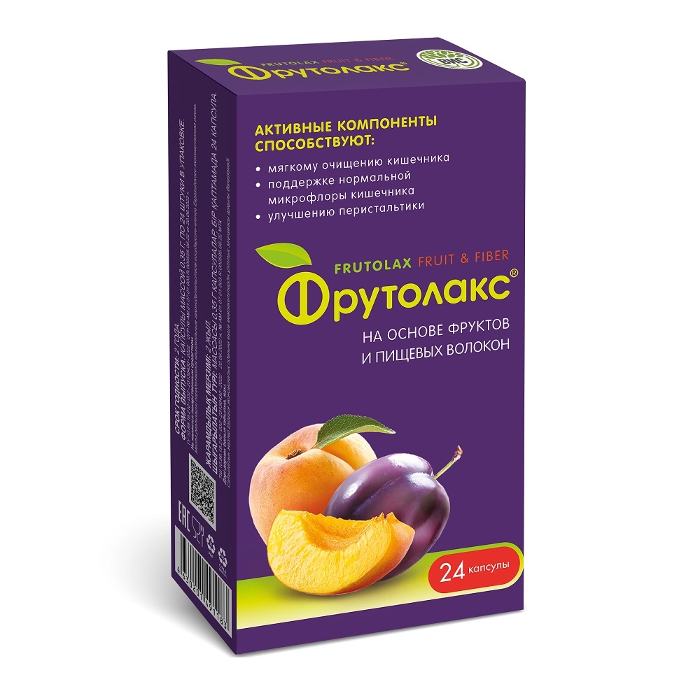 Купить Фрутолакс 24 шт капсулы на основе фруктов и пищевых волокон