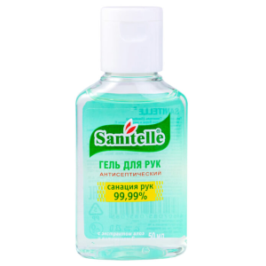 Купить: Sanitelle 50 мл гель для рук антисептический с витамином Е и экстрактом Алоэ Вера