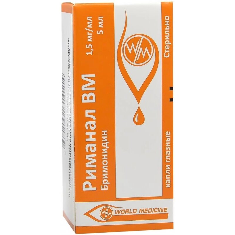 Купить Риманал ВМ 1,5 мг/мл 5 мл капли глазные