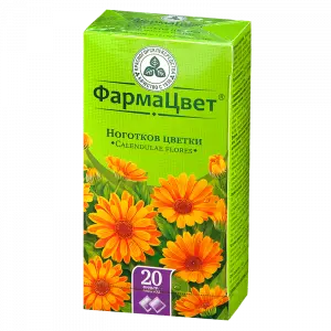 Купить Ноготки цветки 1,5 г 20 шт фильтр-пакеты