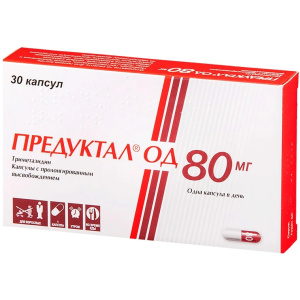Купить: Предуктал ОД 80 мг 30 шт капсулы с пролонгированным высвобождением