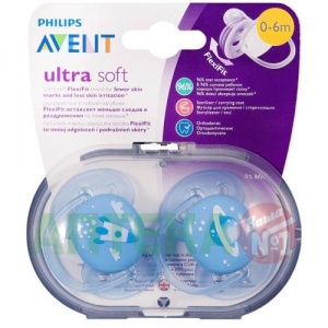 Купить: AVENT пустышка силиконовая ультра софт №2 0-6 мес д/мальчиков