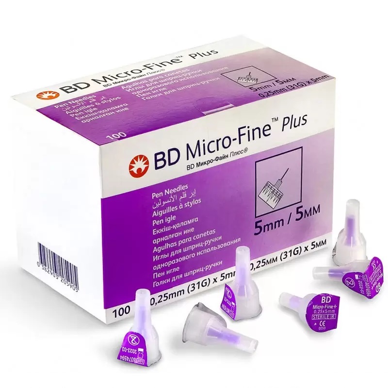 Купить Микро-Файн Плюс иглы 31 G 0,25 x 5 мм 100 шт фиолетовый