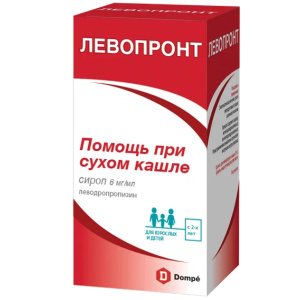 Купить: Левопронт 0,006 г/мл 120 мл сироп флакон