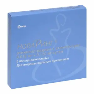 Купить НоваРинг 15 мкг + 120 мкг 3 шт кольцо вагинальное с аппликатором