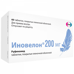 Купить: Иновелон 200 мг 60 шт таблетки покрытые пленочной оболочкой