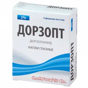 Купить Дорзопт 2 % 5 мл 3 шт капли глазные