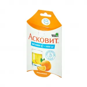 Купить Асковит (Витамин С 1000 мг) 1 г 10 шт таблетки шипучие апельсин