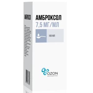 Купить: Амброксол 7,5 мг/мл 100 мл раствор для приема внутрь и ингаляций