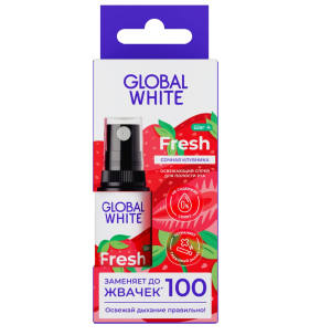 Купить: Global White 15 мл спрей для полости рта освежающий сочная клубника