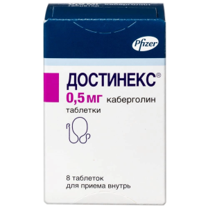 Купить: Достинекс 0,5 мг 8 шт таблетки