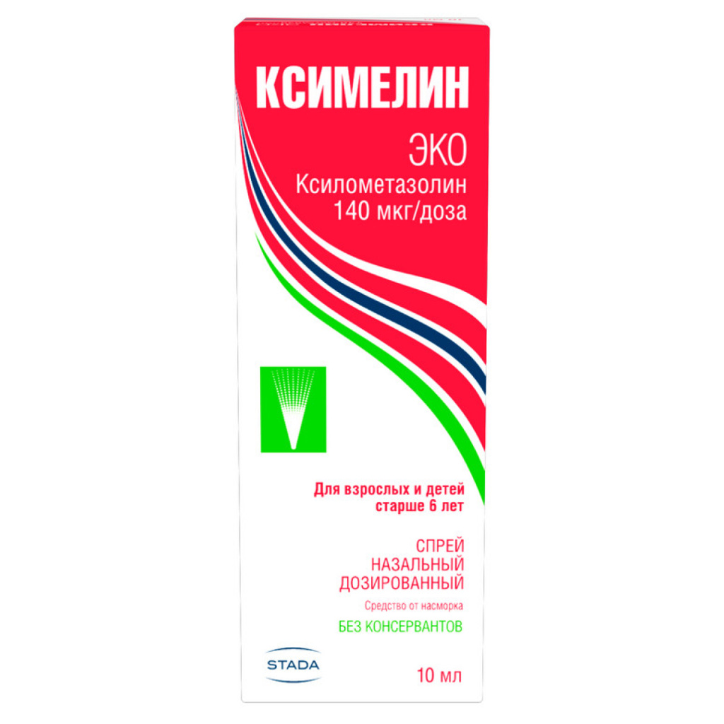 Купить Ксимелин Эко 140 мкг/доз 10 мл 60 доз спрей назальный дозированный