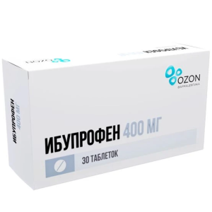 Купить: Ибупрофен 400 мг 30 шт таблетки покрытые пленочной оболочкой