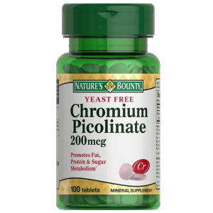 Купить: Nature's Bounty Бездрожжевой пиколинат хрома 100 шт таблетки