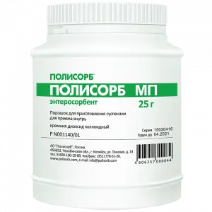 Купить Полисорб МП 25 г порошок для приготовления суспензии для приема внутрь банка
