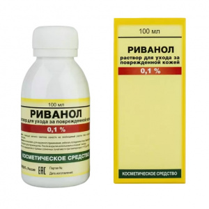 Купить: Риванол 0,1 % 100 мл раствор для ухода за кожей