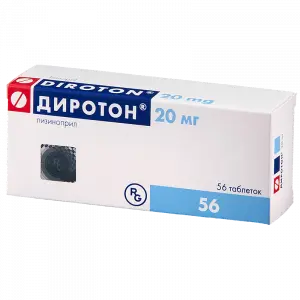 Купить Диротон 20 мг 56 шт таблетки