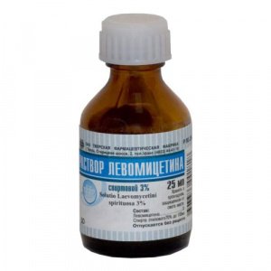 Купить: Левомицетин 3% 25 мл раствор для наружного применения спиртовой флакон