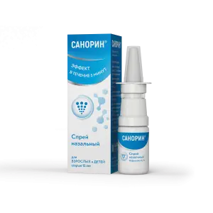 Купить Санорин 0,1% 10 мл спрей назальный