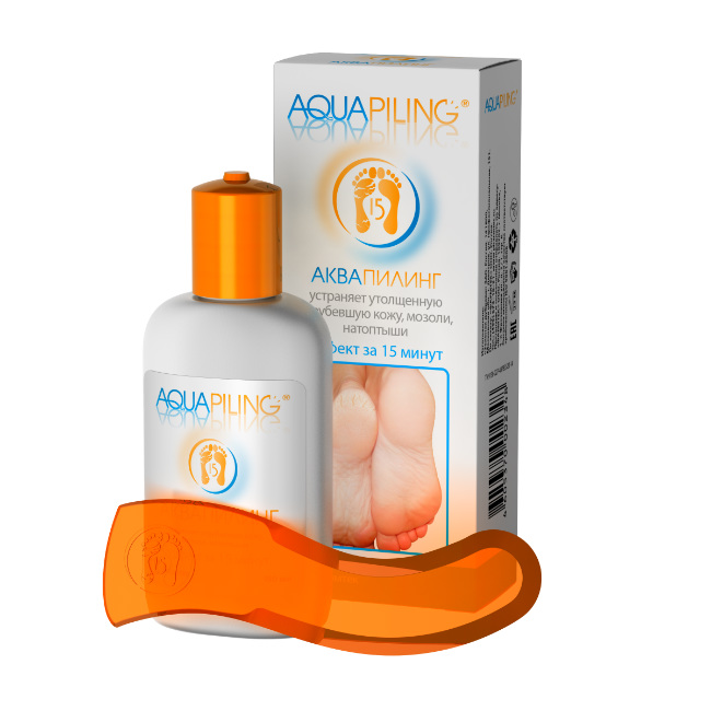 Купить Аквапилинг 150 мл средство для ухода за кожей ног со скребком