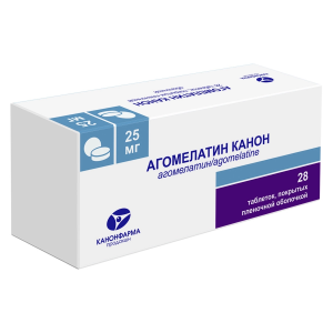 Купить: Агомелатин Канон 25 мг 28 шт таблетки покрытые пленочной оболочкой