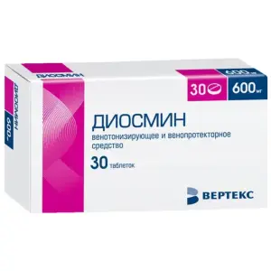 Купить Диосмин 600 мг 30 шт таблетки покрытые пленочной оболочкой